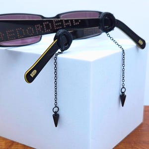 Anti-Slip Glasses Grips, Black Chain Eyewear Accessory, Glasses Charms Sun, Moon, Stars, Butterfly