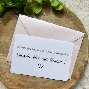 Demande témoin de mariage carte mon frère ma soeur Autre Rose