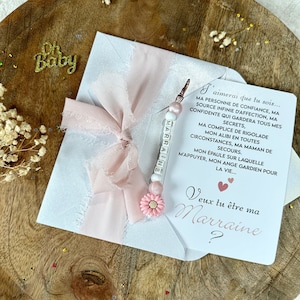 Godmother pregnancy announcement key ring + card