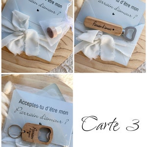 Blue godfather pregnancy announcement with bottle opener, bottle cap, key ring bottle opener, baby baptism godfather, godfather request image 10