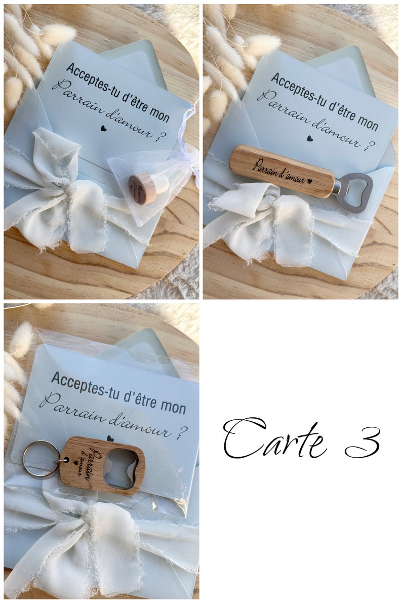 Blue godfather pregnancy announcement with bottle opener, bottle cap, key ring bottle opener, baby baptism godfather, godfather request image 10