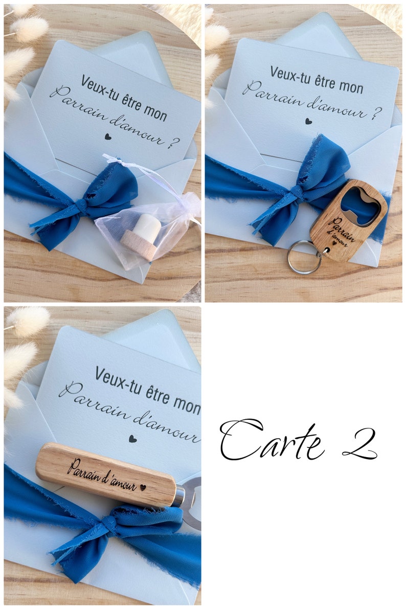 Blue godfather pregnancy announcement with bottle opener, bottle cap, key ring bottle opener, baby baptism godfather, godfather request image 6