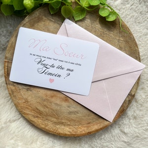 Demande témoin de mariage carte mon frère ma soeur Ma soeur Rose