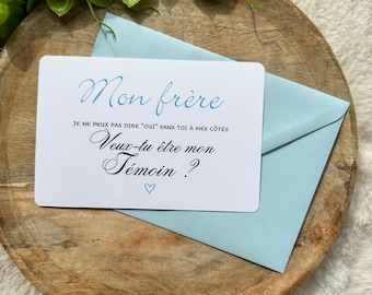 Demande témoin de mariage carte