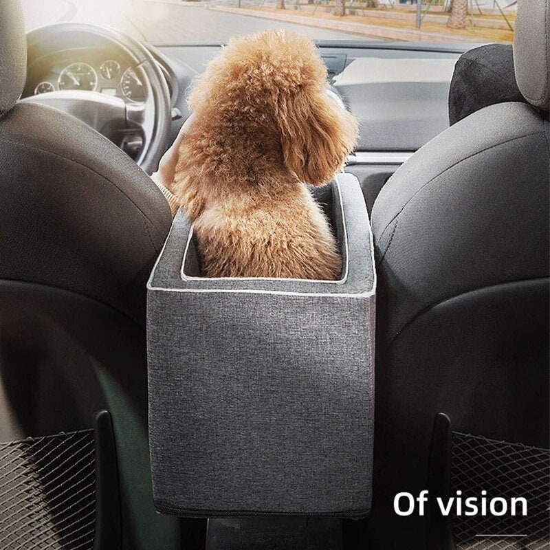  Asiento elevador de coche para perro, asiento seguro para  mascotas con cinturón de seguridad, cama de invierno cálida de felpa para  perros de viaje para asientos delanteros y traseros, parte inferior 