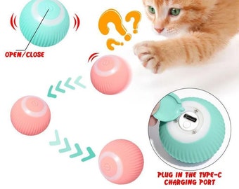 Katzenspielzeug Smart Cat Toys Automatische Rolling Ball Elektrische Katzenspielzeug Interaktiv Für Katzen Training Selbstbewegliches Kätzchen Spielzeug Heimtierbedarf Hundespielzeug