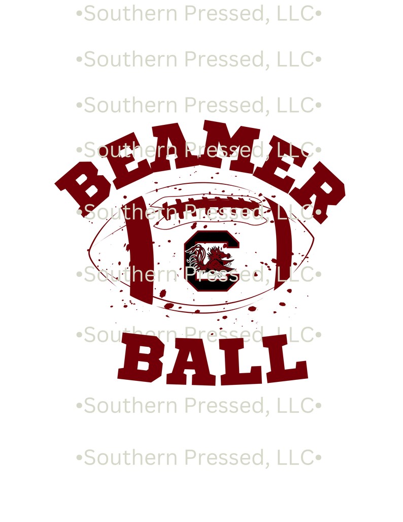 Beamer Ball Football South Carolina Gamecocks Digital Etsy