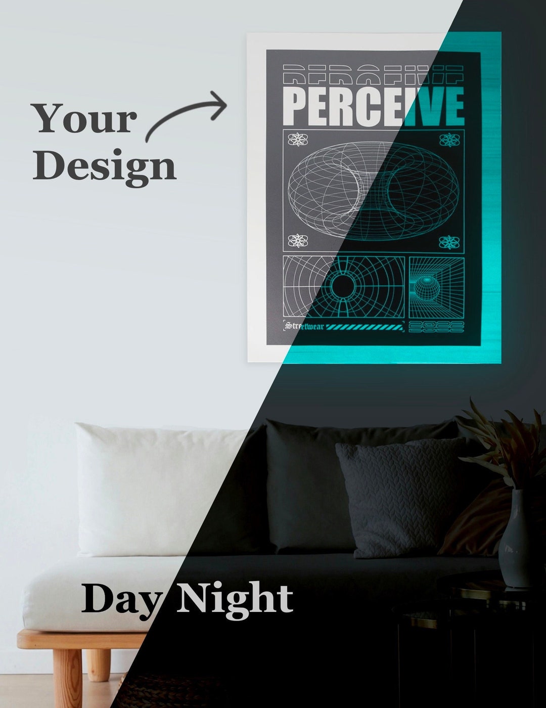 Glow in the Dark Poster Prints - Create Your Own - Any Size - Etsy UK