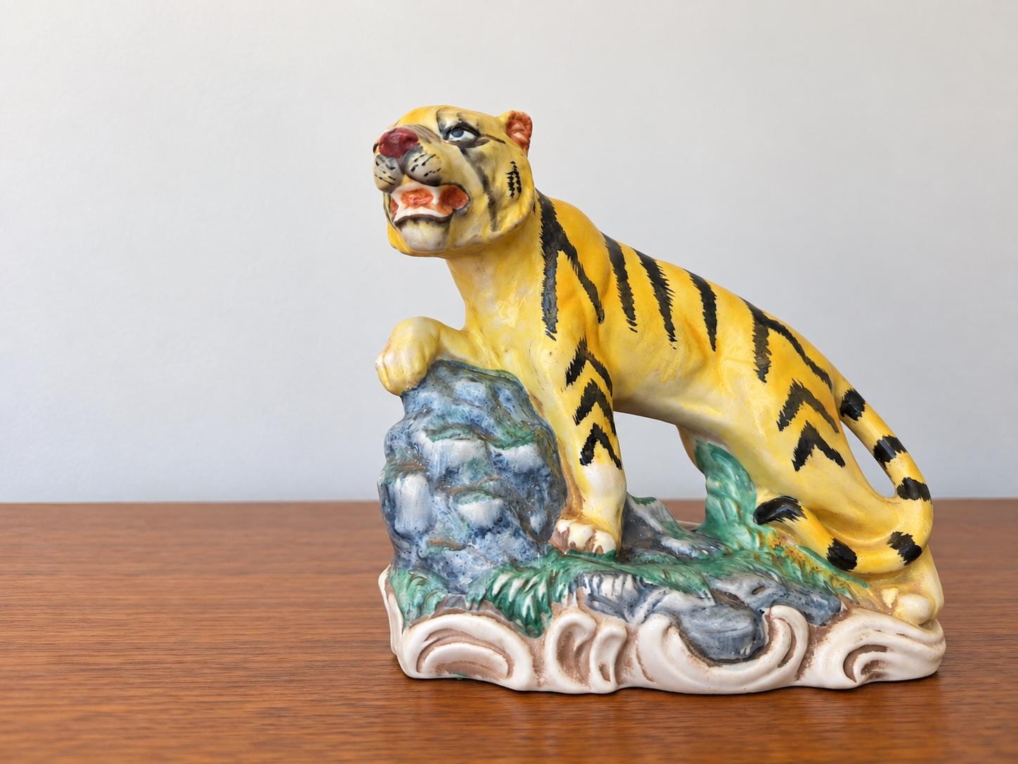 Vintage Ceramic Tiger Figurine - Etsy