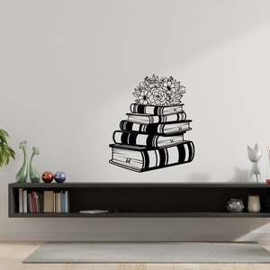 Book Decal Book Wall Decal Book Wall Sticker Book Wall Art Home Decor Wall Art BB012