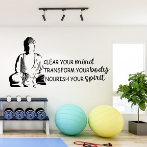 Yoga Wall Sticker Yoga Wall Decal Sport Wall Decor Custom Decals Wall Art YGG0003