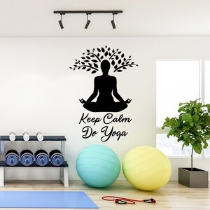 Yoga Wall Sticker Yoga Wall Decal Sport Wall Decor Custom Decals Wall Art YGG0001