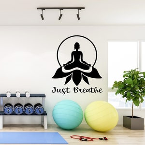 Yoga Wall Sticker Yoga Wall Decal Sport Wall Decor Custom Decals Wall Art YGG0002