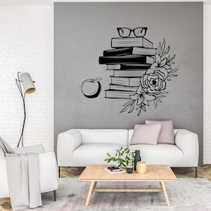 Book Decal Book Wall Decal Book Wall Sticker Book Wall Art Home Decor Wall Art BB08