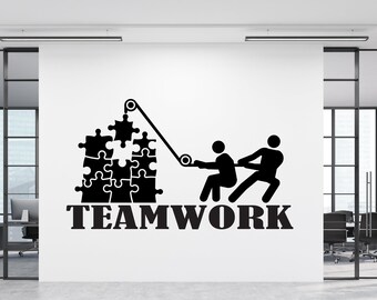 Teamwork Decal Teamwork Wall Decal Teamwork Wall Sticker Teamwork Wall ...