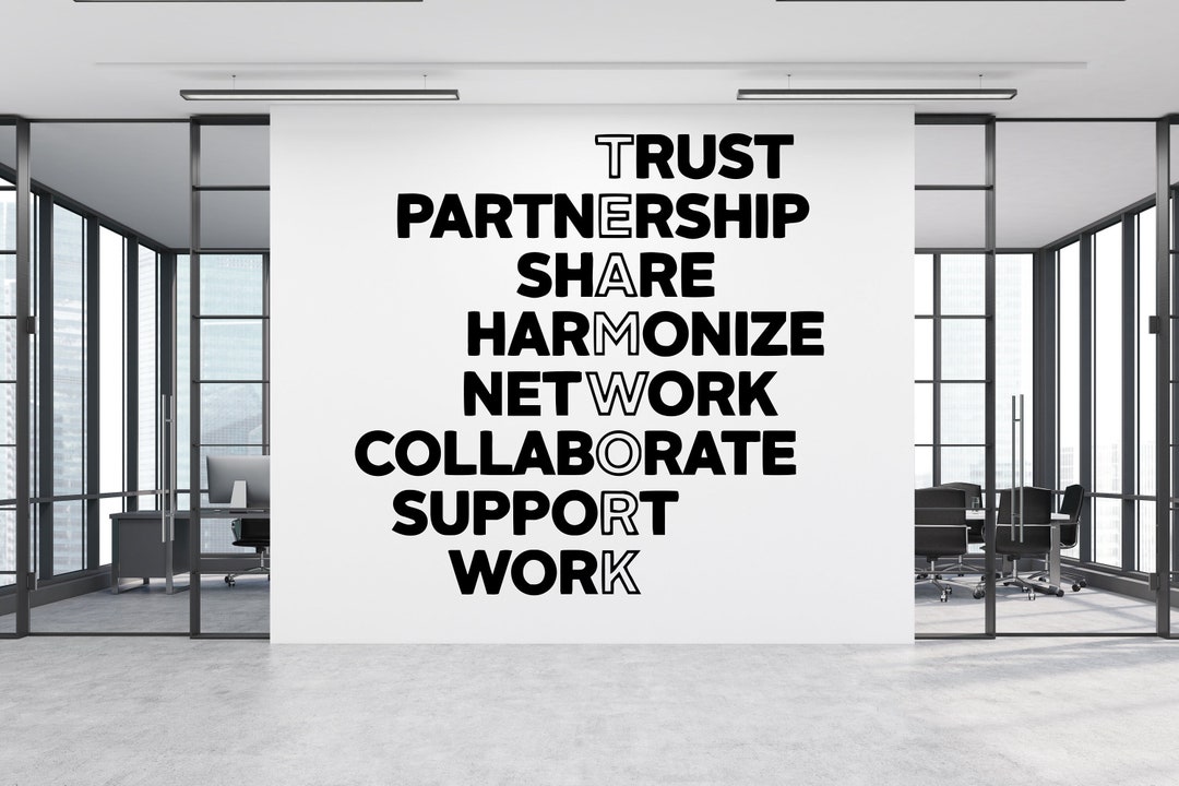 Teamwork Decal Teamwork Wall Decal Teamwork Wall Sticker Etsy