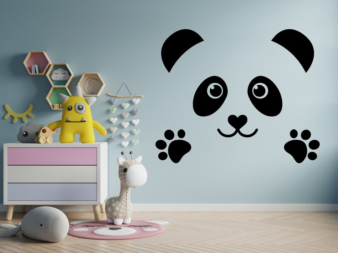 Panda Decal Panda Wall Decal Panda Wall Sticker Panda Wall Home Decor