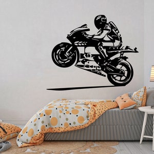 Motorcycle Decal Motorcycle Wall Decal Motorcycle Wall Sticker Motorcycle Wall Art Home Decor Wall Art M0016