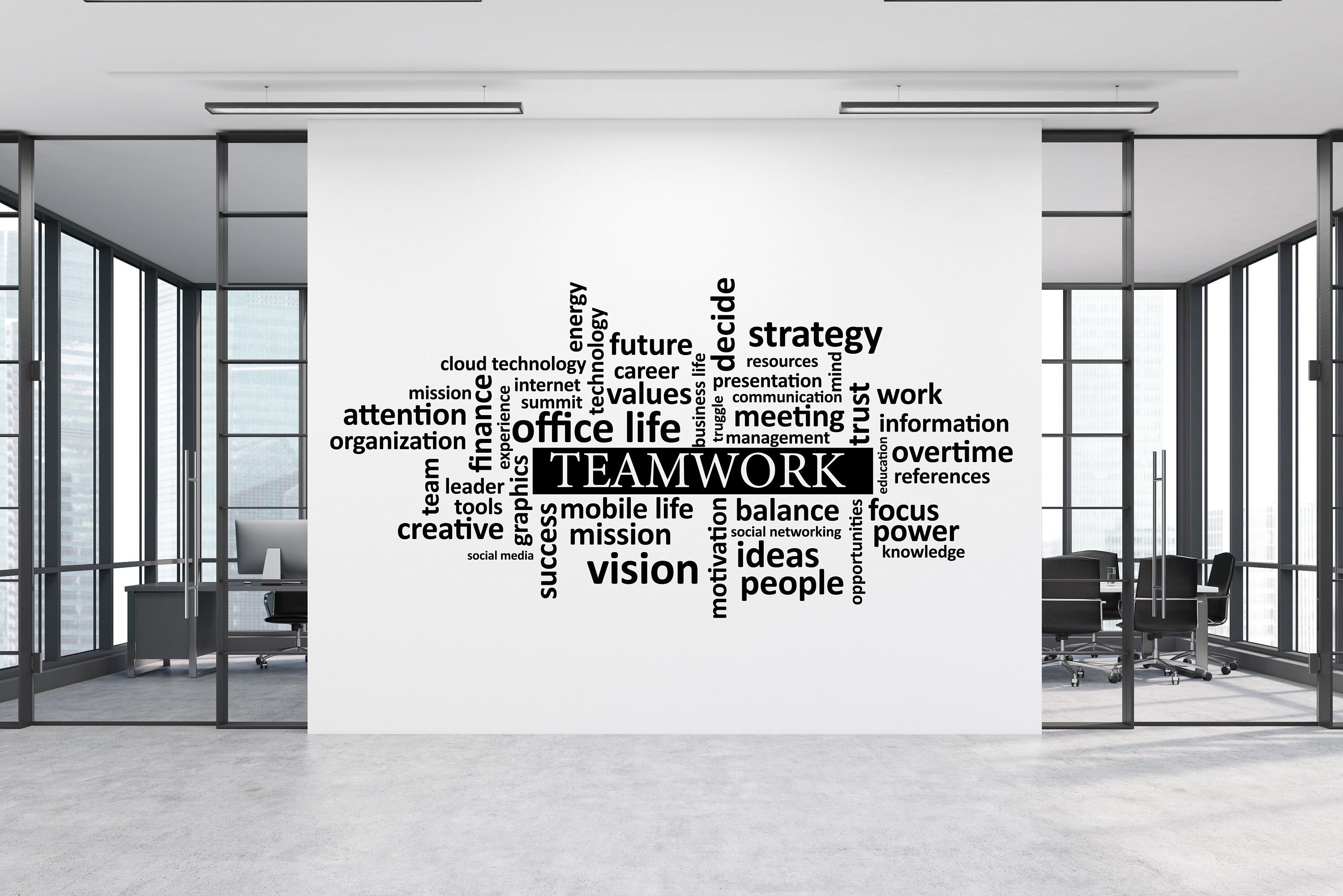 Teamwork Decal Teamwork Wall Decal Teamwork Wall Sticker Teamwork Wall