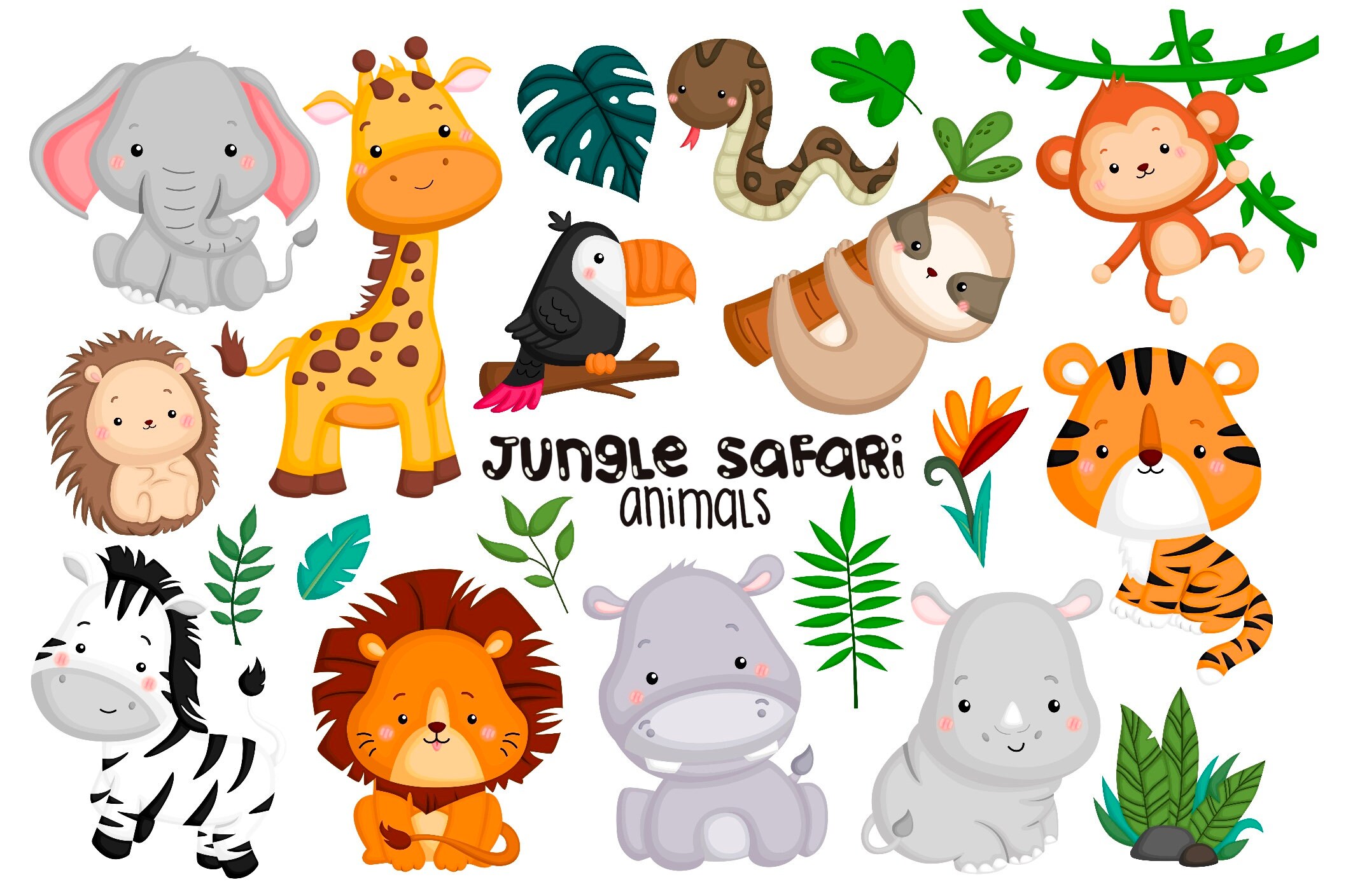 Jungle Animal Art - Etsy Jungle Animal Art - Etsy