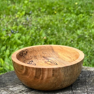 Hand-Turned 4.75 inch Spalted Maple Bowl