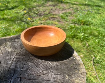 Hand-Turned Cherry Wood Bowl