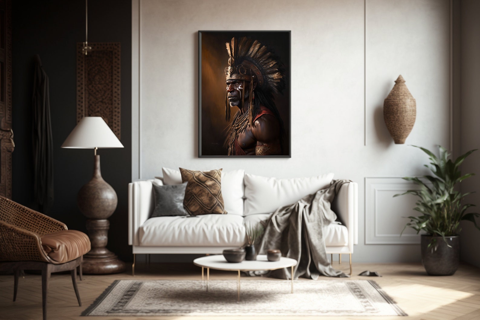 Kings of Africa Oil Painting | Shaka Zulu Portrait | Wakanda Oil ...