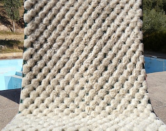 Moroccan checkered rug - Handmade rug - Berber rug - All wool rug - Contemporary rug - Moroccan green rug - Beni ourain rug - Moroccan rug