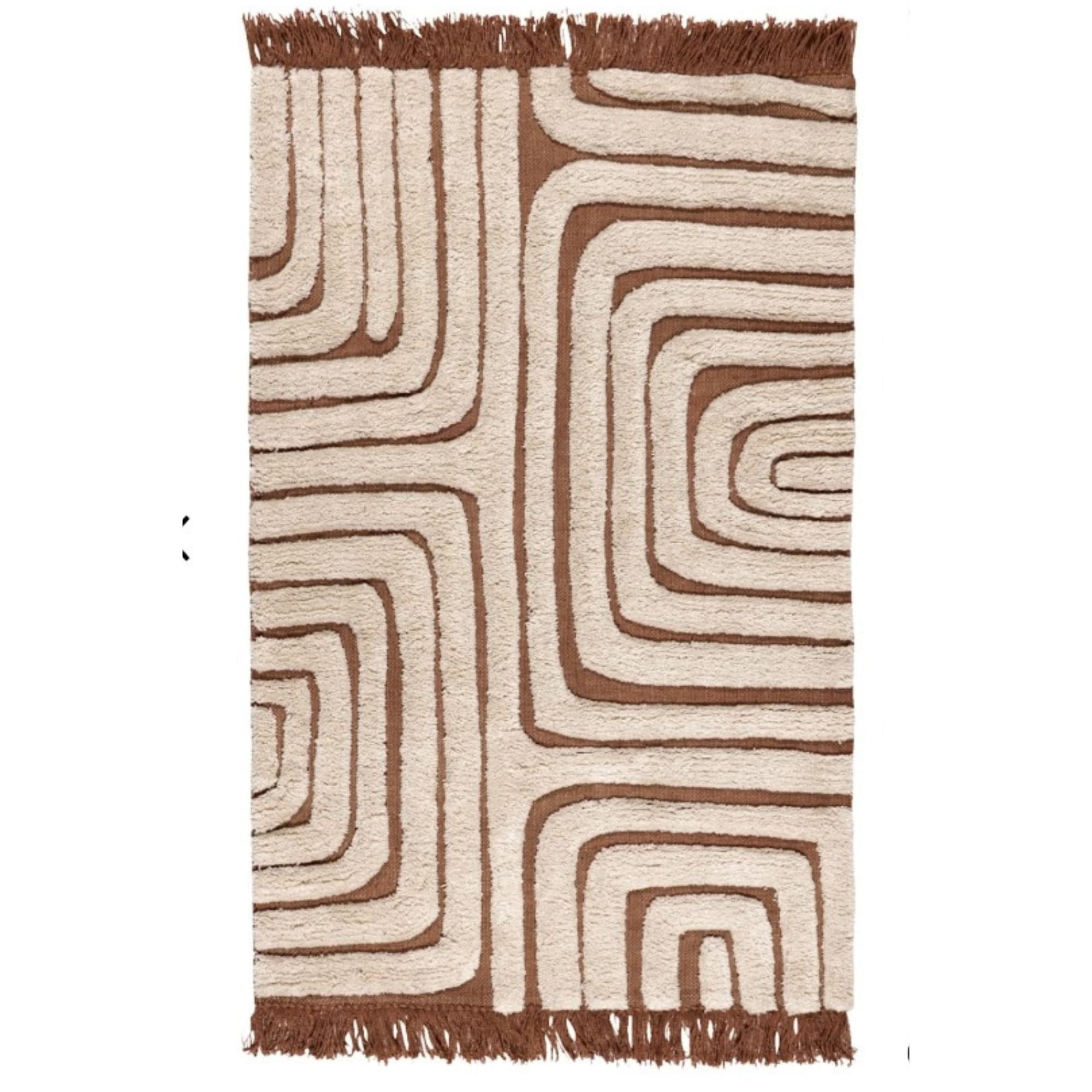Brown and White Moroccan Rug, Modern Moroccan Rug, Modern Beni Ourain ...