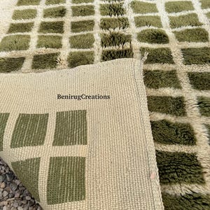 Green Pattern Rug Square Check Checkered Rug Green, Moroccan Rug Checker, Checkerboard Rug Green ...