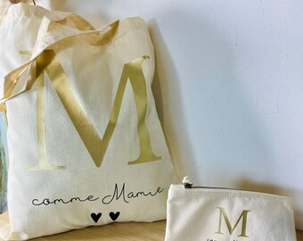 Grand Tote Bag personnalisable pour offrir à une amie, à votre maman, une jeune mariée, un EVJF, à votre mamie...