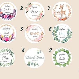 gue Étiquettes Personnalisées Rondes pour Anniversaire Baptême Mariage gue Étiquettes Personnalisées Rondes pour Anniversaire Baptême Mariage