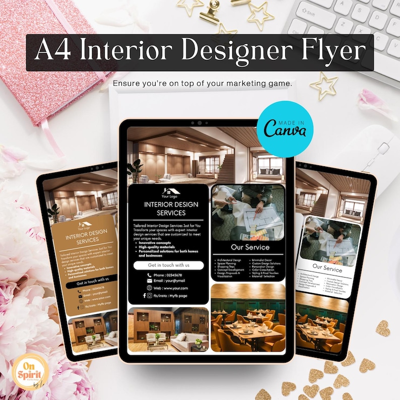 DIY Interior Design Flyer Template: Editable Canva Design - Etsy