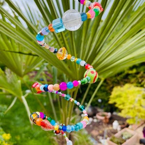 Wind chime spiral with glass beads and sun catcher crystal, 7 models to choose from, gift for garden, balcony, terrace, wind chime garden