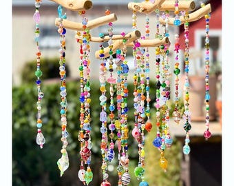 Kleines Windspiel - auf Bestellung - Sonnenfänger - Glücklichmacher - kleines Geschenk - Garten - Abschied - Muttertag - Balkon - Geburtstag