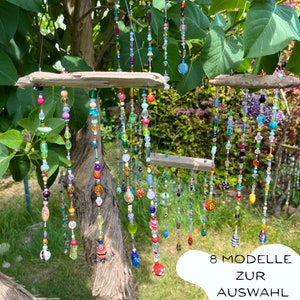 colorful wind chime, 8 models to choose from, wind chime garden, wind chime with glass beads, sun catcher garden, balcony decoration, hanging garden decoration