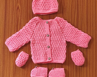 Newborn Handmade Sweater Combo Set