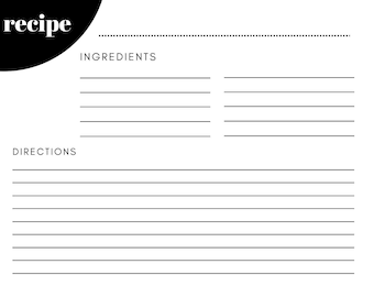 Rezeptkarte - Minimalist style