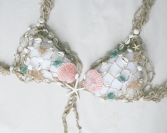 Mermaid net bra all sizes - adjustable