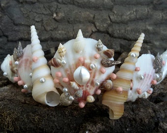 Bandeau de sirène, couronne de coquillages, costume d’Halloween