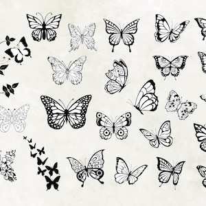 Svg papillon | Lot svg papillon | Bundle papillon en couches Fichiers SVG Cricut | Papillons| Svg papillon pour Cricut | Clipart papillon