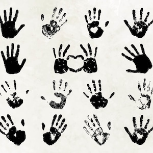 Handafdruk Svg-bundel| Handafdrukken| Handafdruk Png| Bestand knippen| Bundel| Kinderen| School| Kunst| Dubbele handen| Vinyl| Cricut| Silhouet