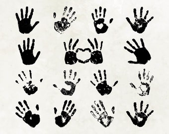 Ensemble SVG impression à la main | Empreintes de mains| Impression à la main PNG | Couper le fichier| Pack| Enfants| École| Créations| Aiguilles doubles| Vinyle| Cricut| Silhouette