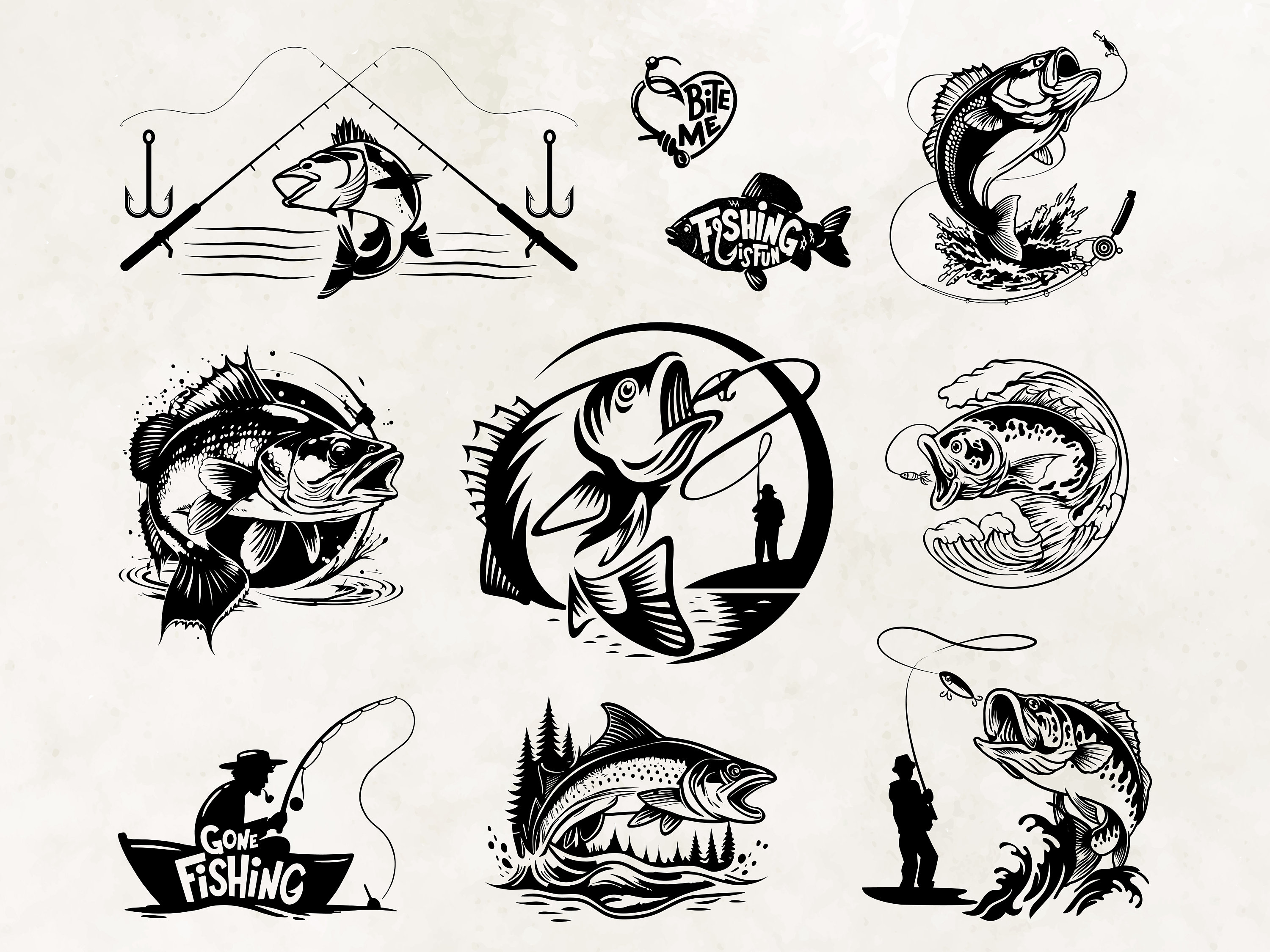 Fisherman catching fish SVG, EPS, PNG, pdf | Fishing Svg | Cut File | Cricut | Clipart | Funny Fishing | Father's Day | Instant Download