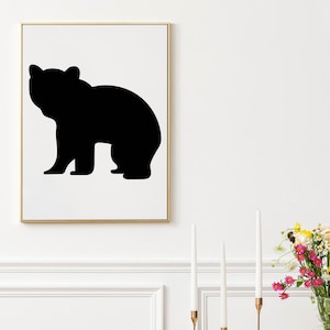 Mama Bear Svg| Papa Bear Svg| Baby Bear Svg| Black Bear Svg| Family Bear Silhouette Svg| Mama Bear Png| Bear Body Svg| Bear Cricut File image 6