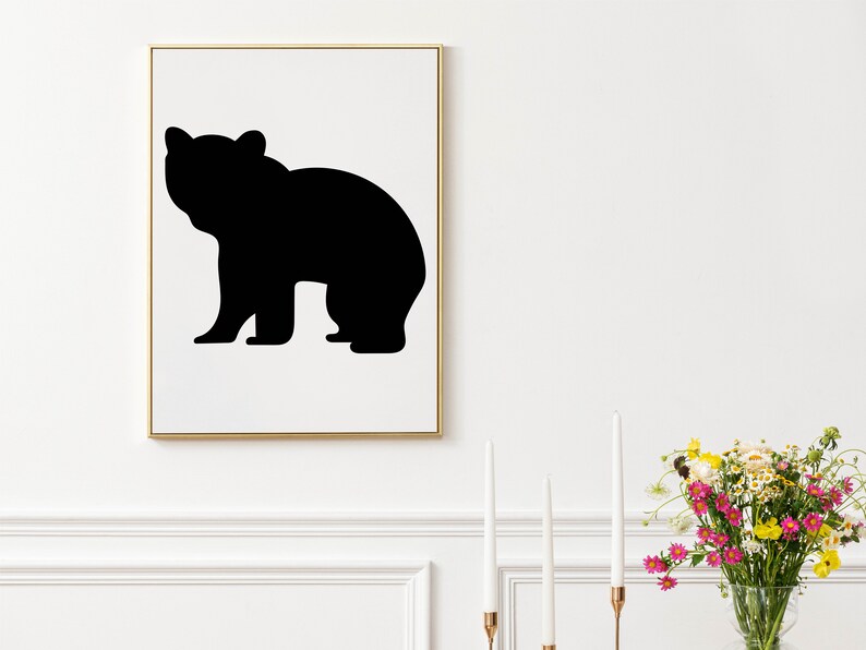 Mama Bear Svg| Papa Bear Svg| Baby Bear Svg| Black Bear Svg| Family Bear Silhouette Svg| Mama Bear Png| Bear Body Svg| Bear Cricut File image 6