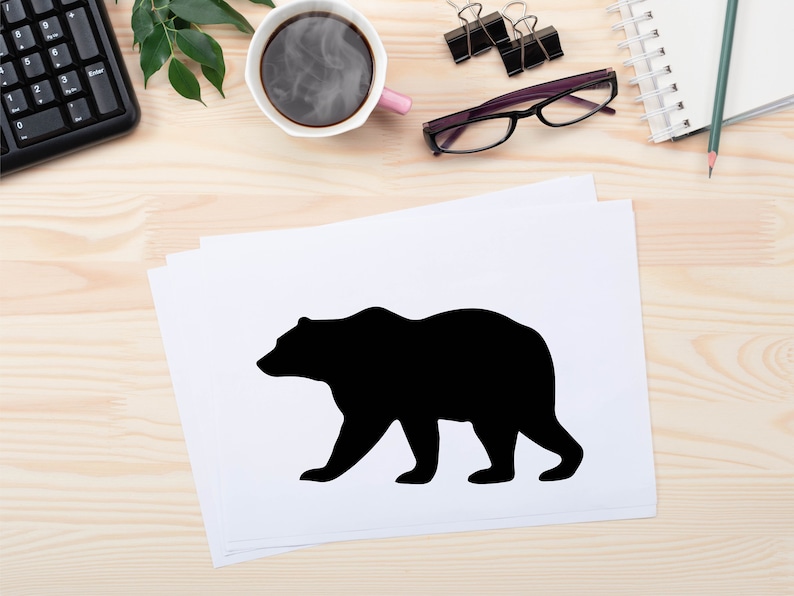 Mama Bear Svg| Papa Bear Svg| Baby Bear Svg| Black Bear Svg| Family Bear Silhouette Svg| Mama Bear Png| Bear Body Svg| Bear Cricut File image 10