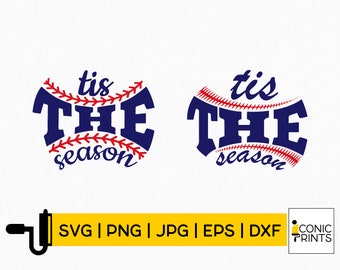 Tis The Season svg| Baseball Softball Design| Baseball Cut File| Baseball Mom Svg| Tis The Season Baseball Png Svg| Instant Download