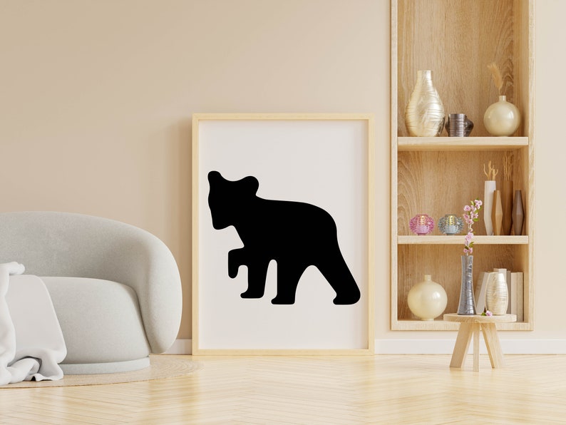 Mama Bear Svg| Papa Bear Svg| Baby Bear Svg| Black Bear Svg| Family Bear Silhouette Svg| Mama Bear Png| Bear Body Svg| Bear Cricut File image 4