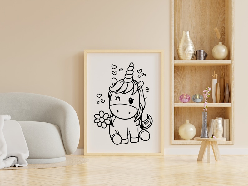 Filles licornes svg png. Fichier svg licorne pour Cricut et Silhouette facile à découper des fichiers SVG licorne pour cricut image 4